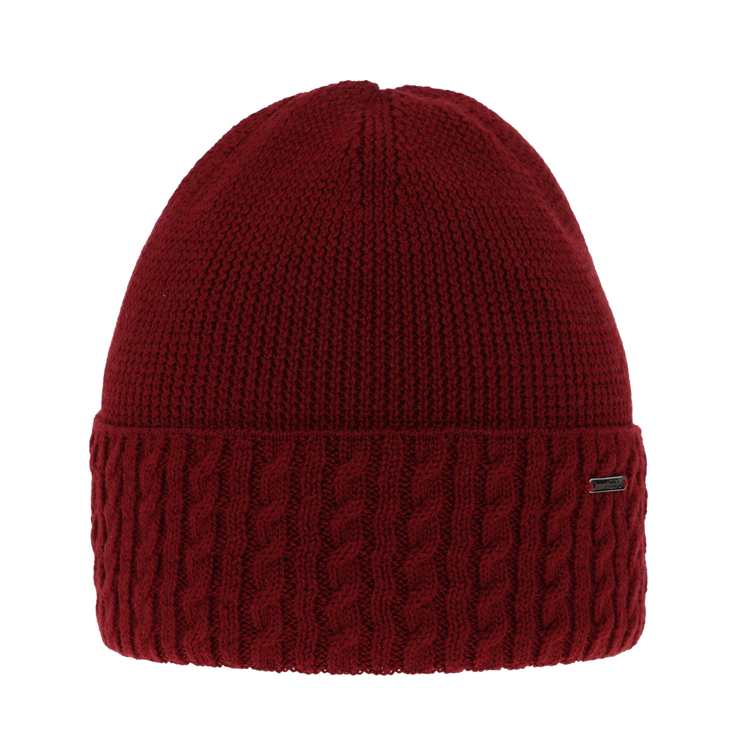 Bonnet d'hiver femme, bordo, avec laine mérinos, Febe