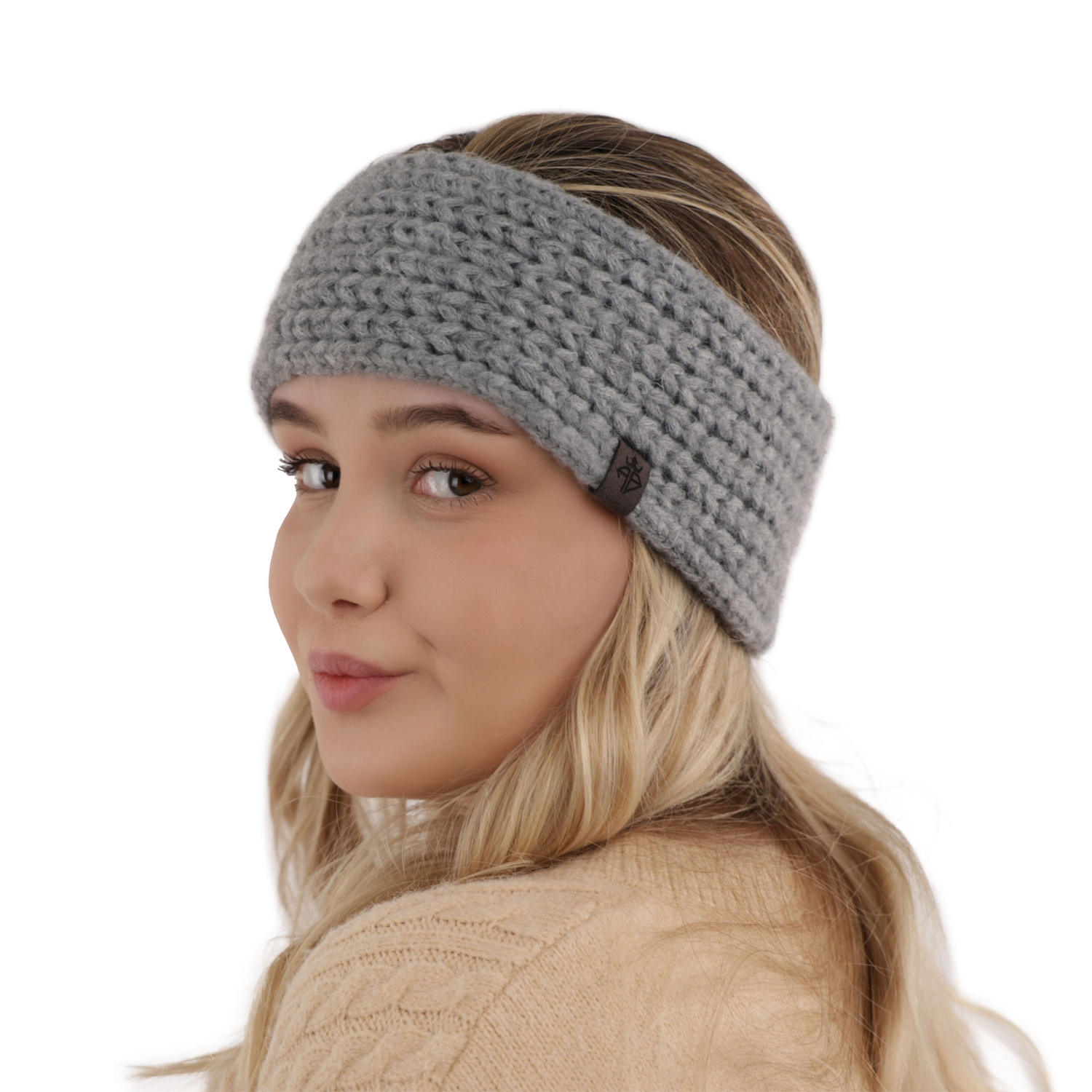 Dames winter hoofdband, beige, Alexis