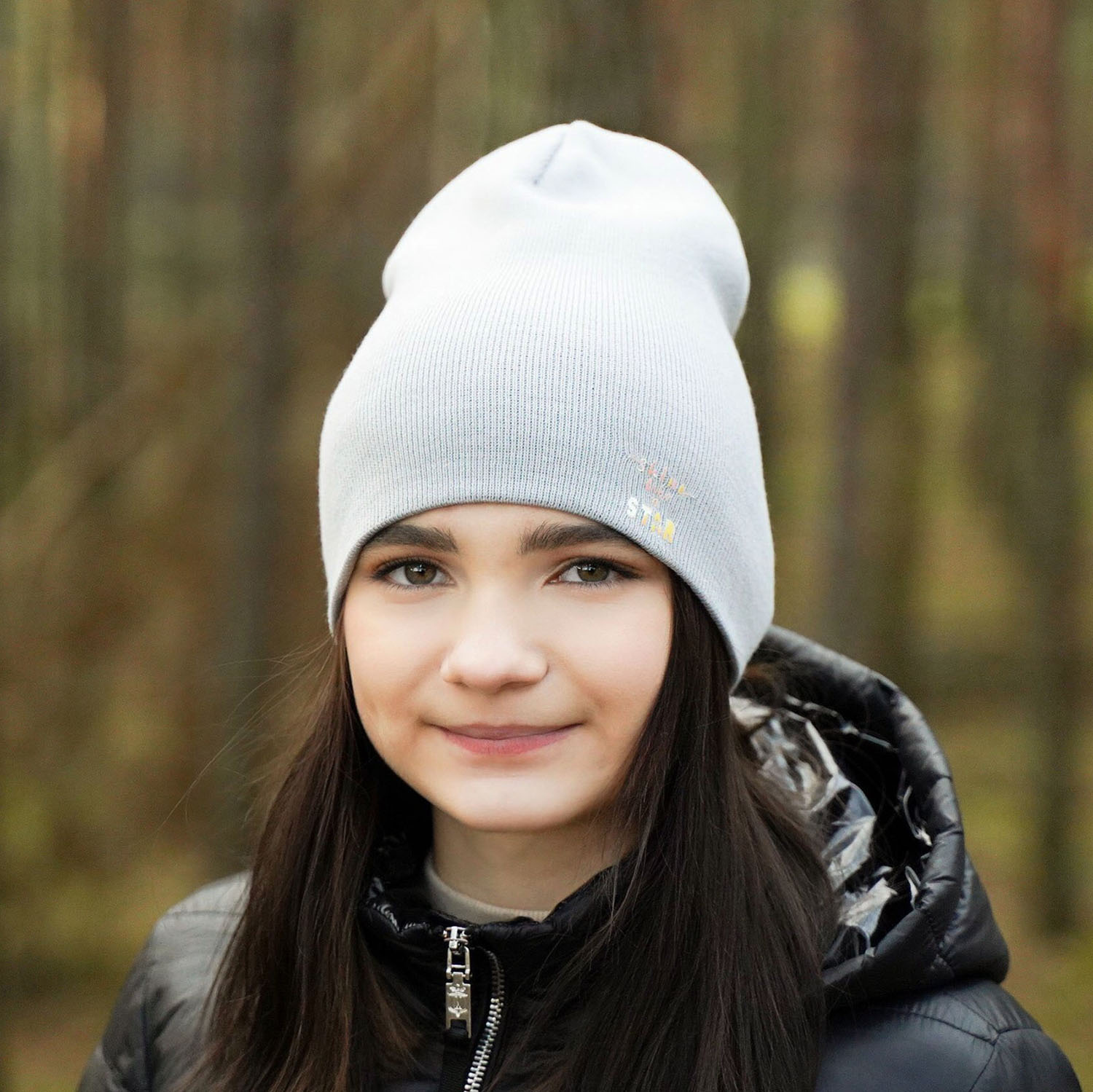 Meisjes wintermuts, paars, dubbelzijdig, Estrela