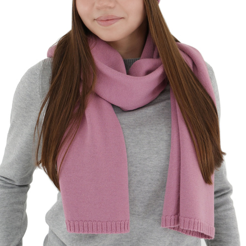Dames wintersjaal, paars, 100% Merino Wol, Elonia