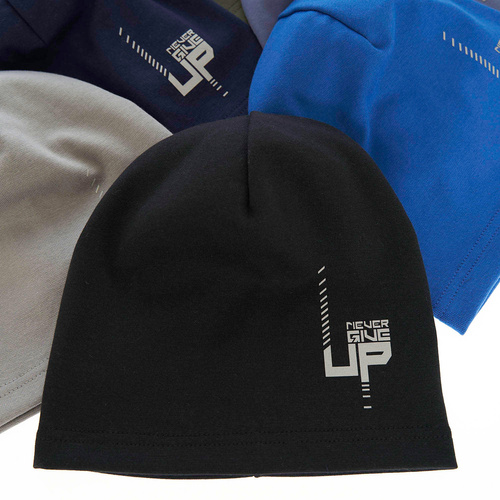 Bonnet automne/printemps garçon, gris, coton, Kaltel