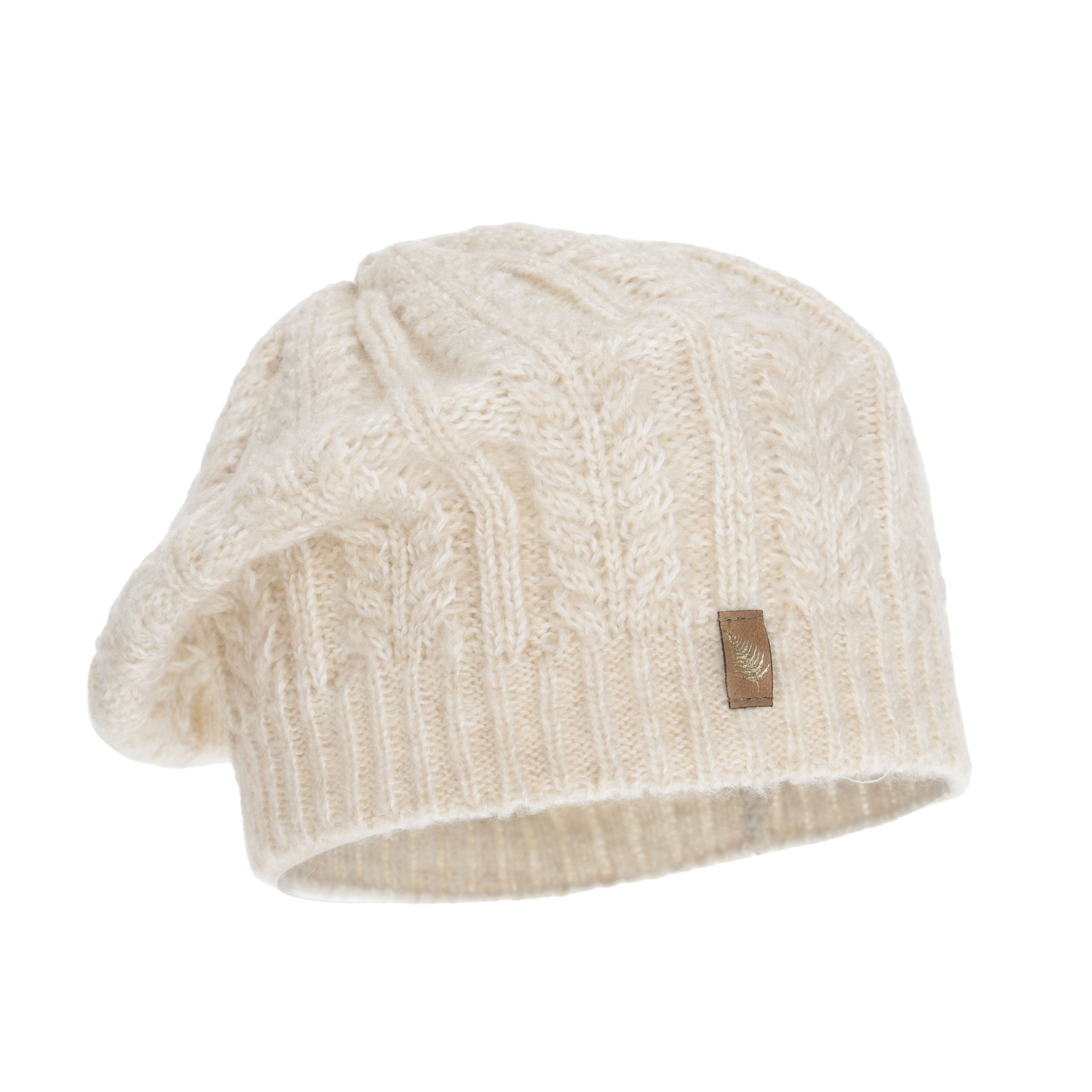 Dames winterbaret, winter, jasnobeżowy, met merinowol, Senja