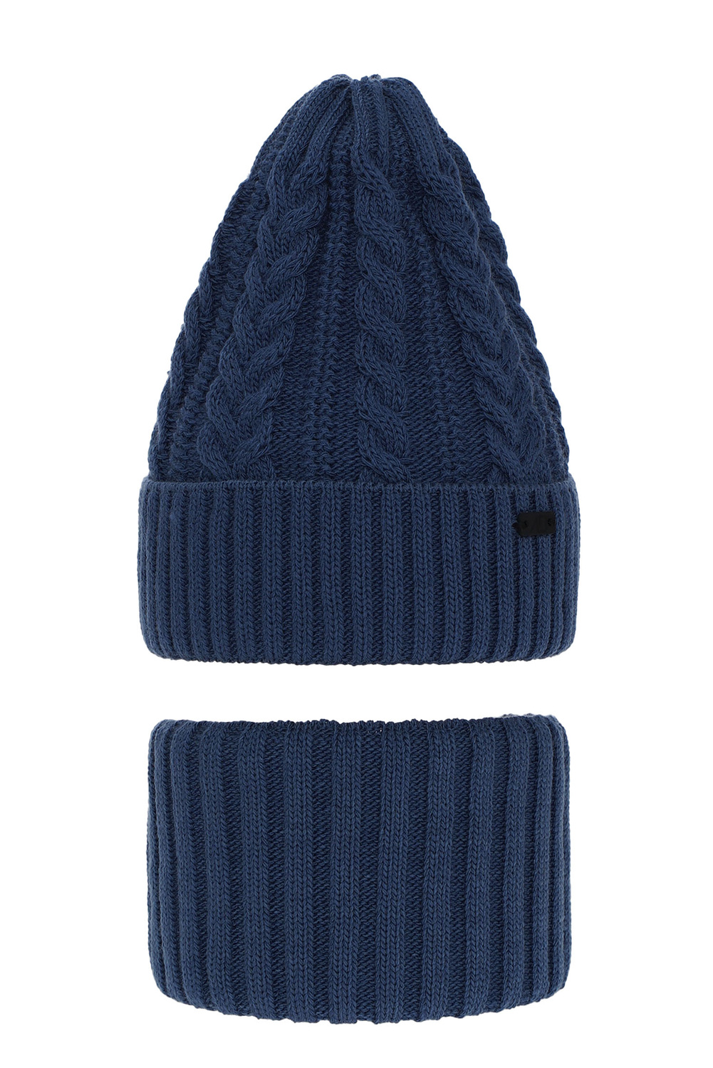 Ensemble d'hiver garçon: bonnet et snood, bleu, Colins