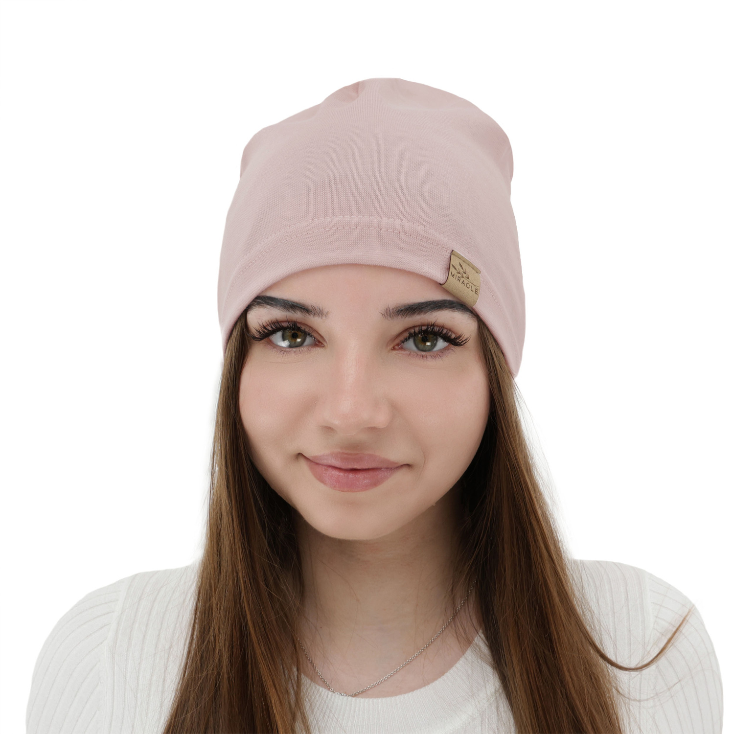Beret automne/printemps femme, rose, coton, Brema
