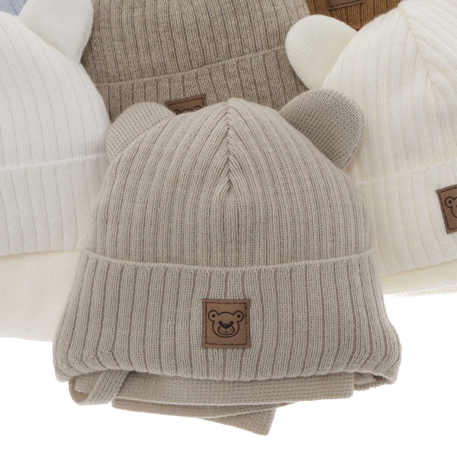 Ensemble d'hiver garçon: bonnet et écharpe, bleu, avec liens, Anthony