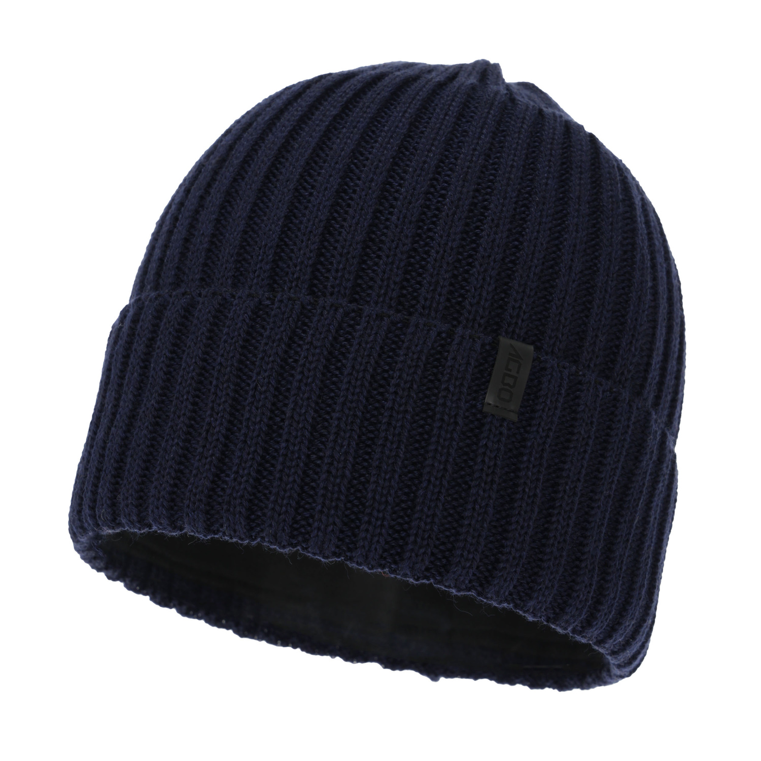 Heren wintermuts, donkerblauw, met merinowol, Tyrol