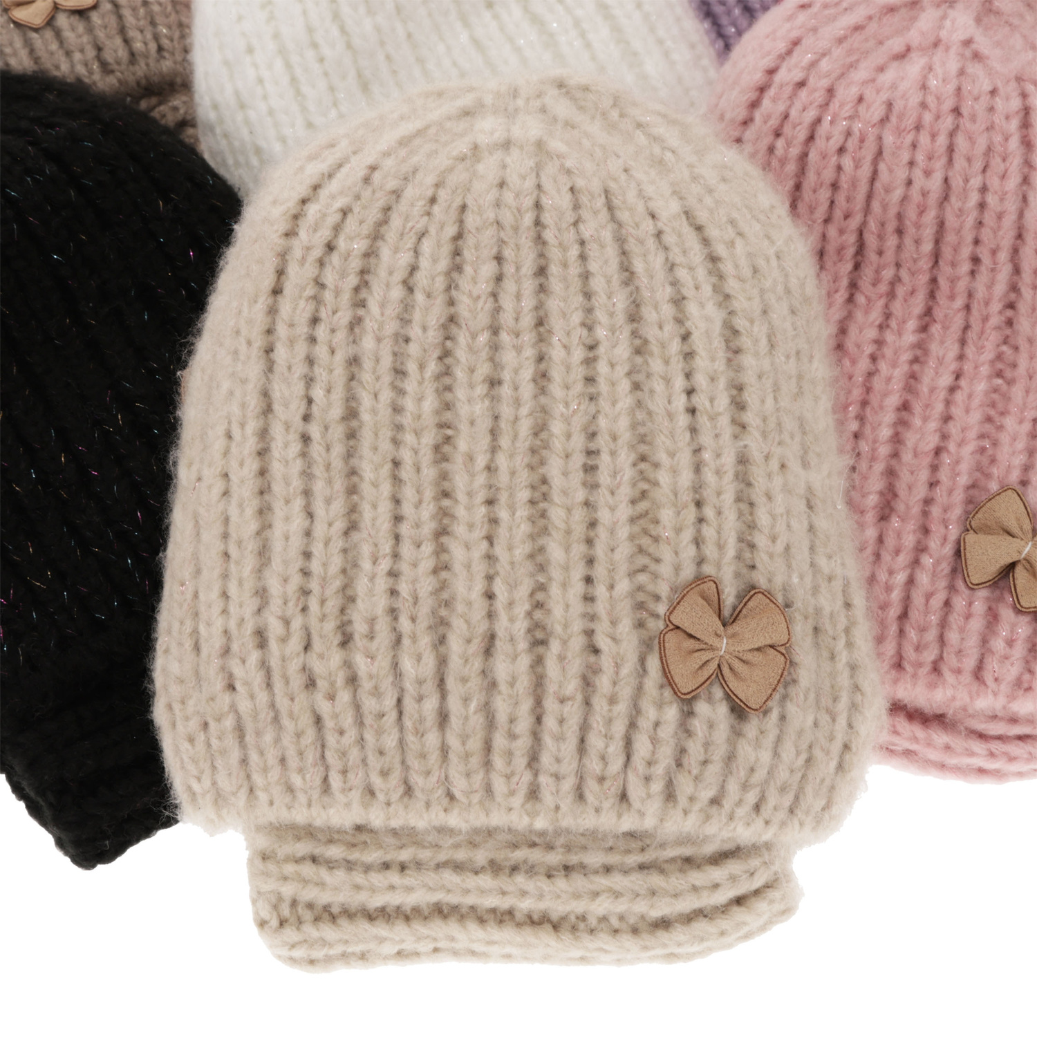 Ensemble d'hiver fille: bonnet et snood, beige, Ingrid