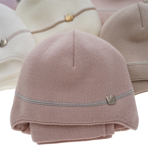 Ensemble d'hiver fille: bonnet et écharpe, rose, Elina