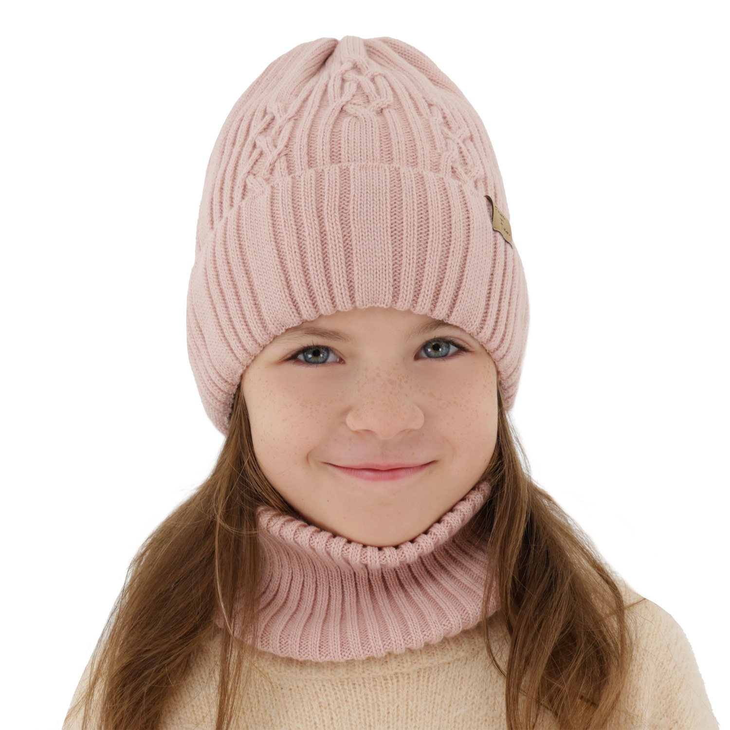 Ensemble d'hiver fille: bonnet et snood, noir, Rema