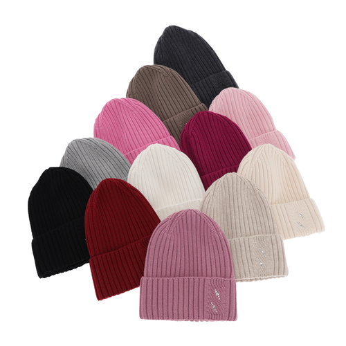 Bonnet d'hiver femme, brun, avec laine mérinos, Ariga