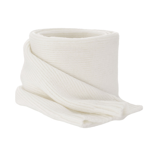 Écharpe d'hiver femme, blanc, Avec laine mérinos, Loretta