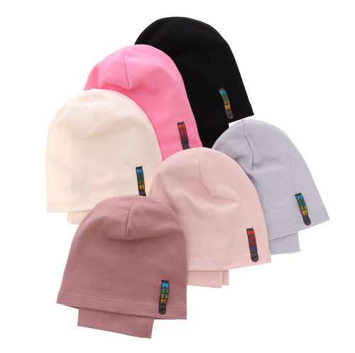 Meisjes herfst/lente set muts en buissjaal, roze, katoenen, Flores