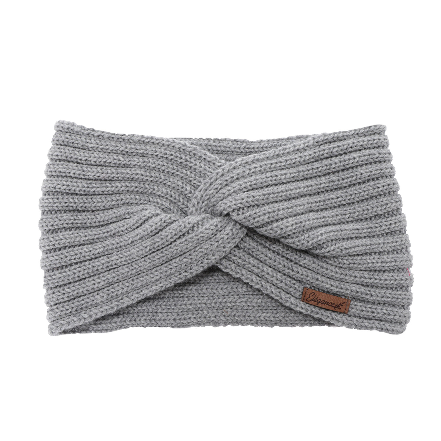 Dames winter hoofdband, grijs, 100% Merino Wol, Veka