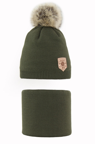 Jongens winter set, khaki, Apolin