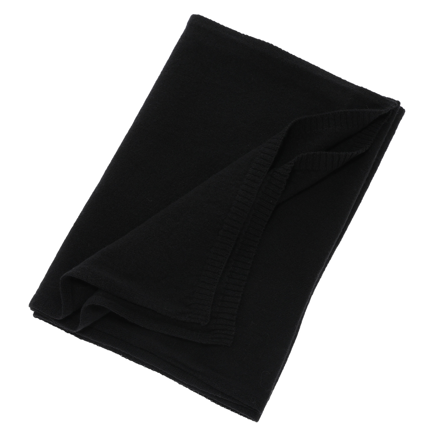 Dames wintersjaal, zwart, merinowol met kasjmier, Irenia