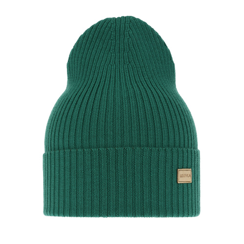 Bonnet d'hiver, automne/printemps femme, vert, avec laine mérinos, Sophie