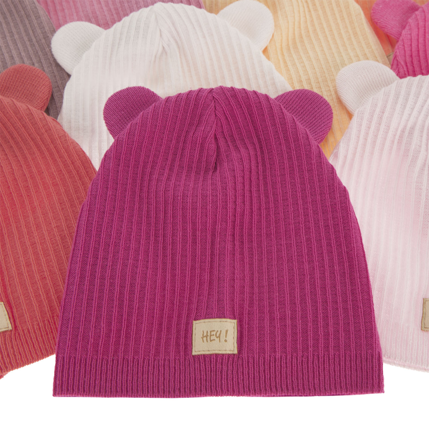 Bonnet automne/printemps fille, met katoen, rose, Clarisa