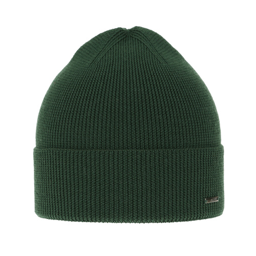 Bonnet d'hiver homme, vert, avec laine mérinos, Memfis