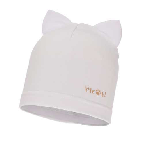 Bonnet automne/printemps fille, blanc, Jaspera