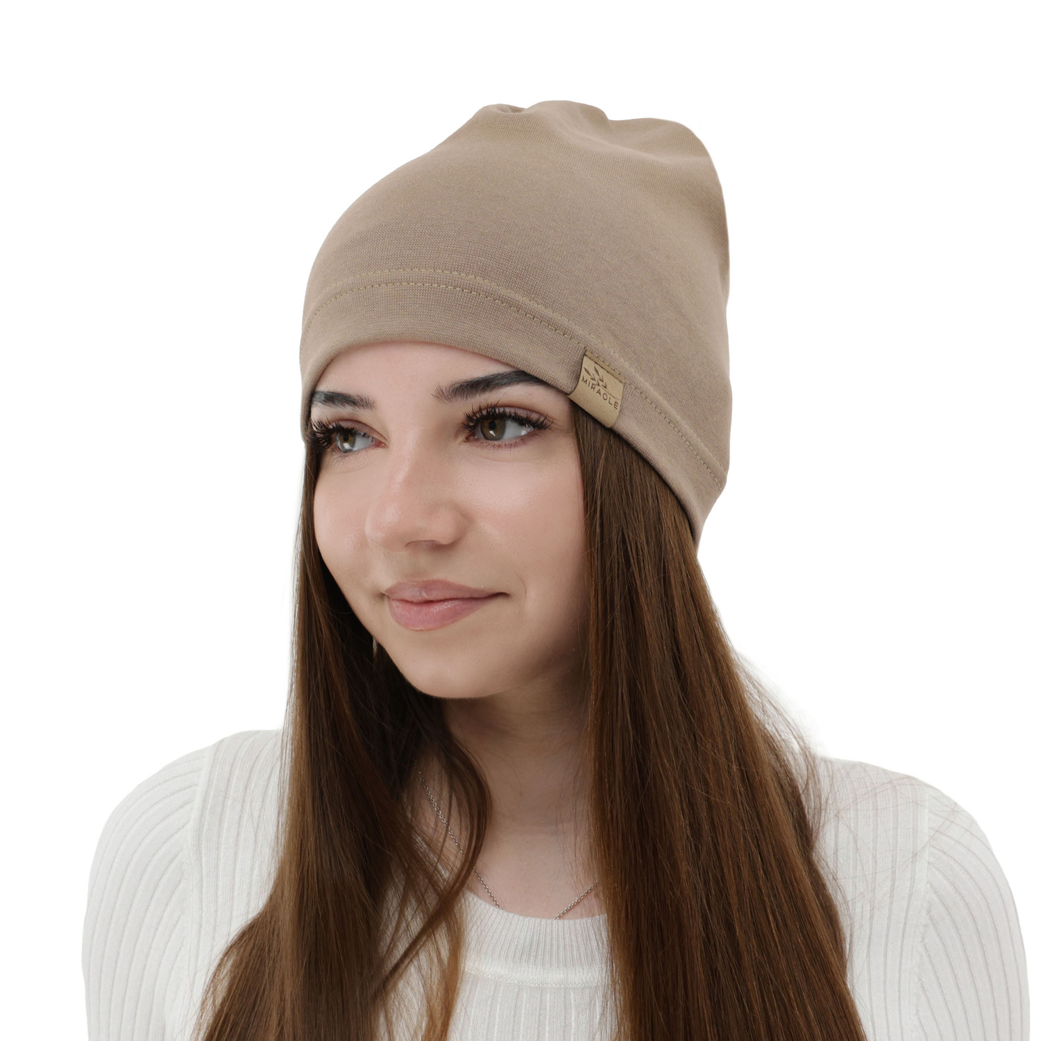 Beret automne/printemps femme, rose, coton, Brema
