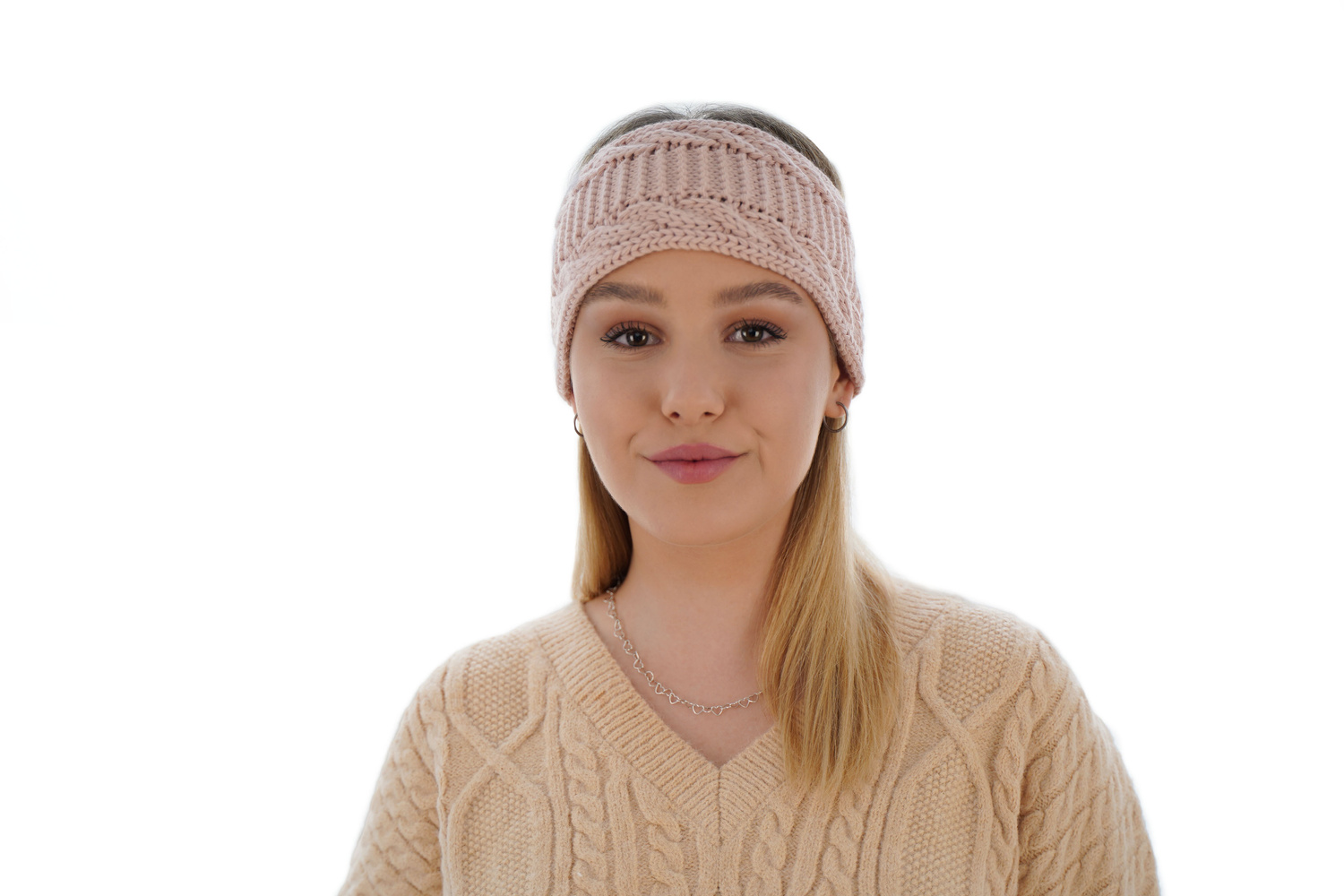 Dames winter hoofdband, crème, Bera