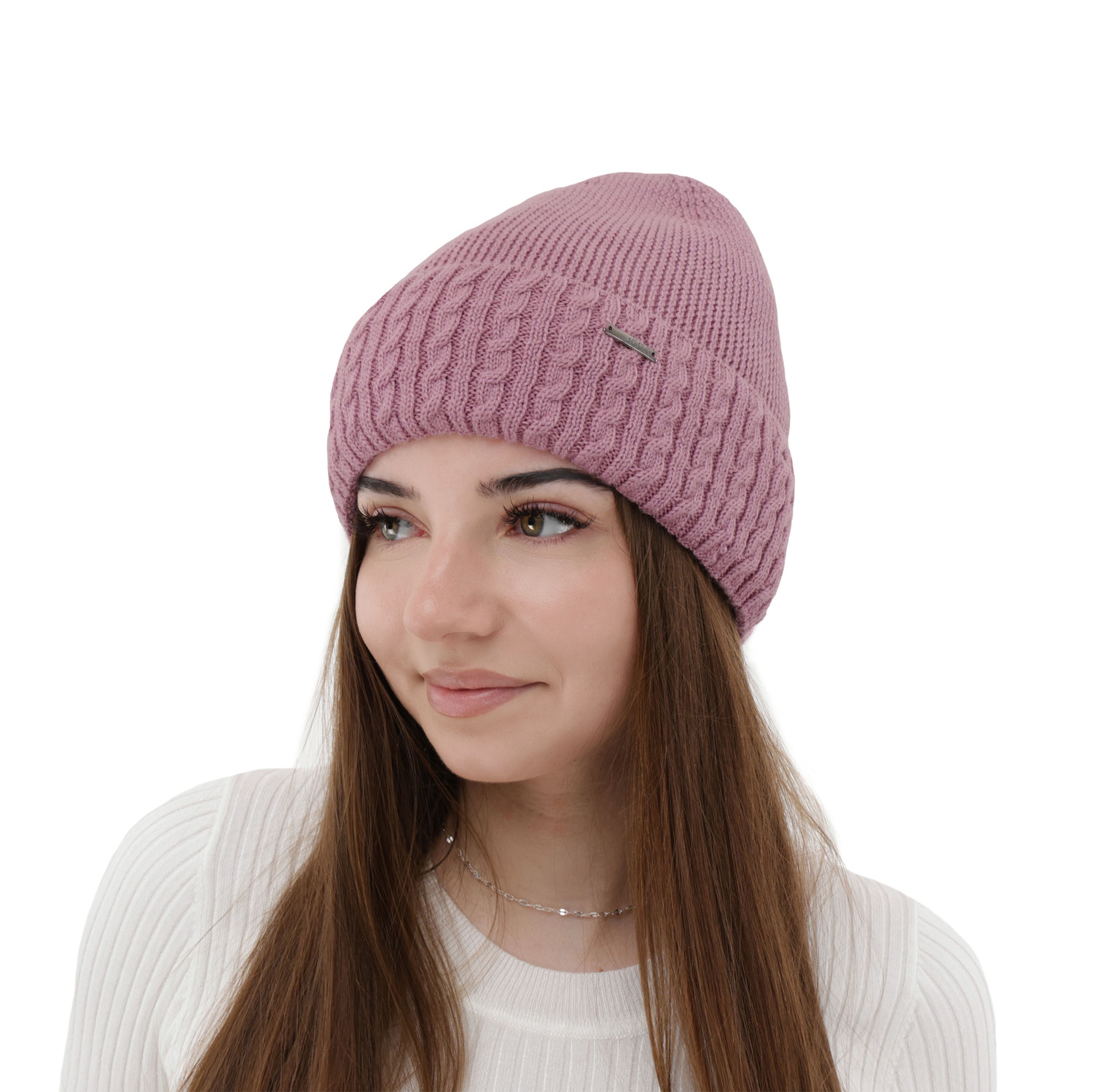 Bonnet d'hiver femme, beige, avec laine mérinos, Febe