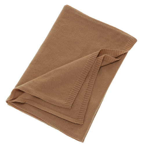 Dames wintersjaal, camel, wełna merino z kaszmirem, Irenia