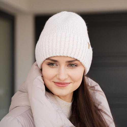 Dames wintermuts, bruin, met merinowol, Alvara