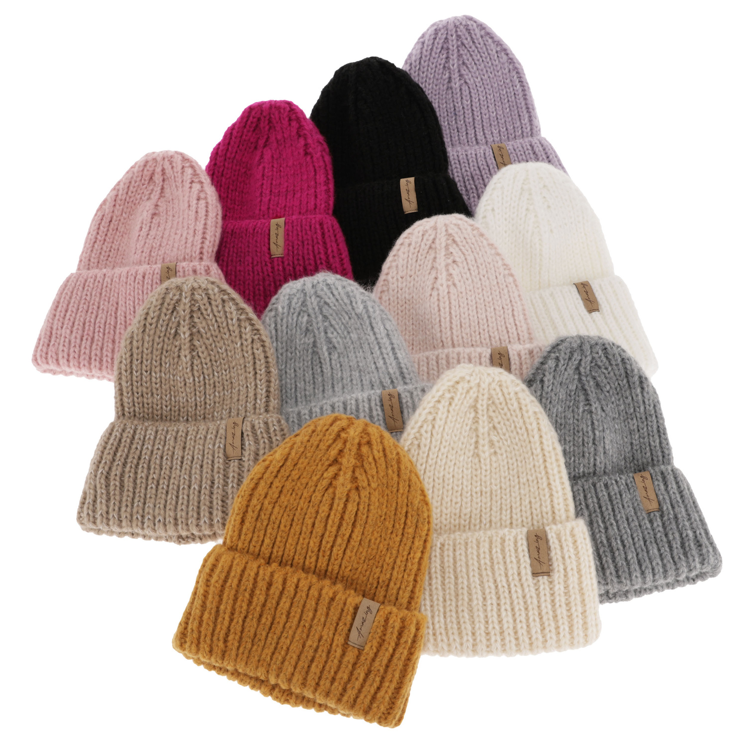 Bonnet d'hiver femme, crème, avec laine mérinos, Caro