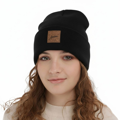 Bonnet d'hiver fille, noir, Bellona