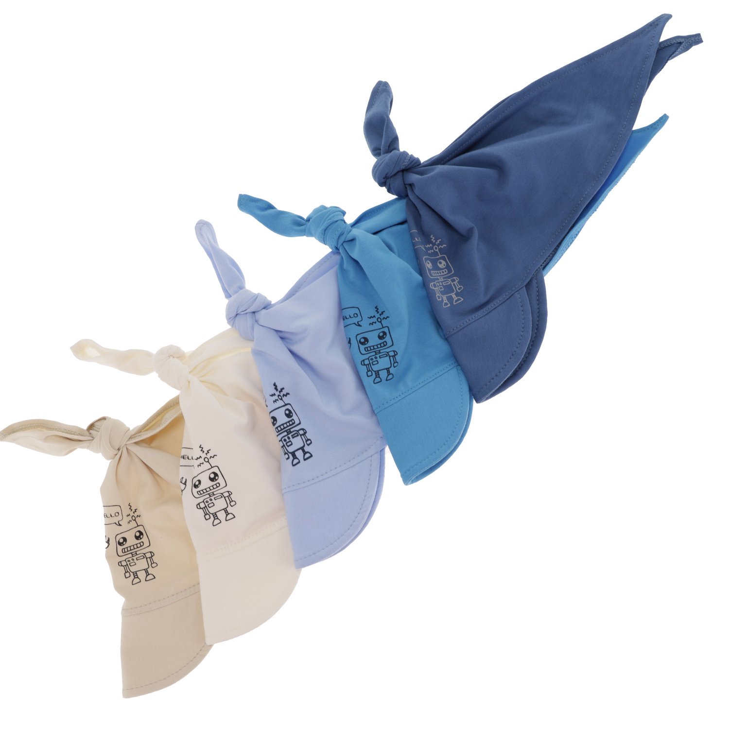 Foulard avec visière en coton garçon, crème, Robik