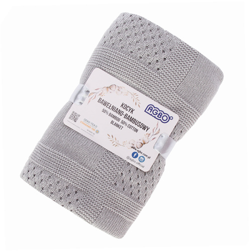 Bamboe katoenen deken voor baby, herfst/lente, grijs, delicaat, Domino