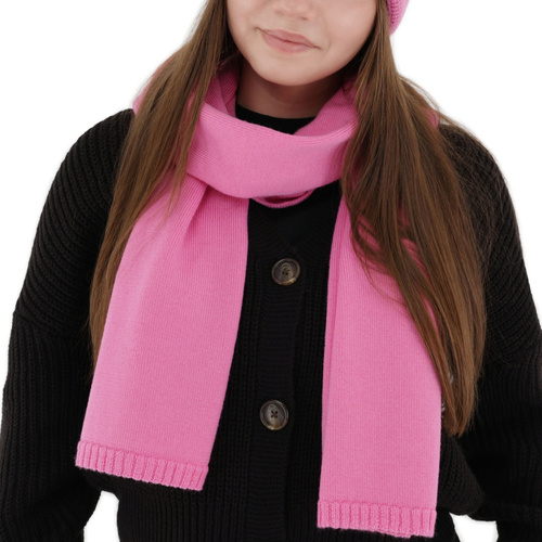Dames wintersjaal, roze, 100% Merino Wol, Elonia