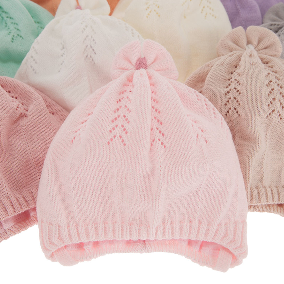 Bonnet automne/printemps fille, crème, avec liens, Ginara