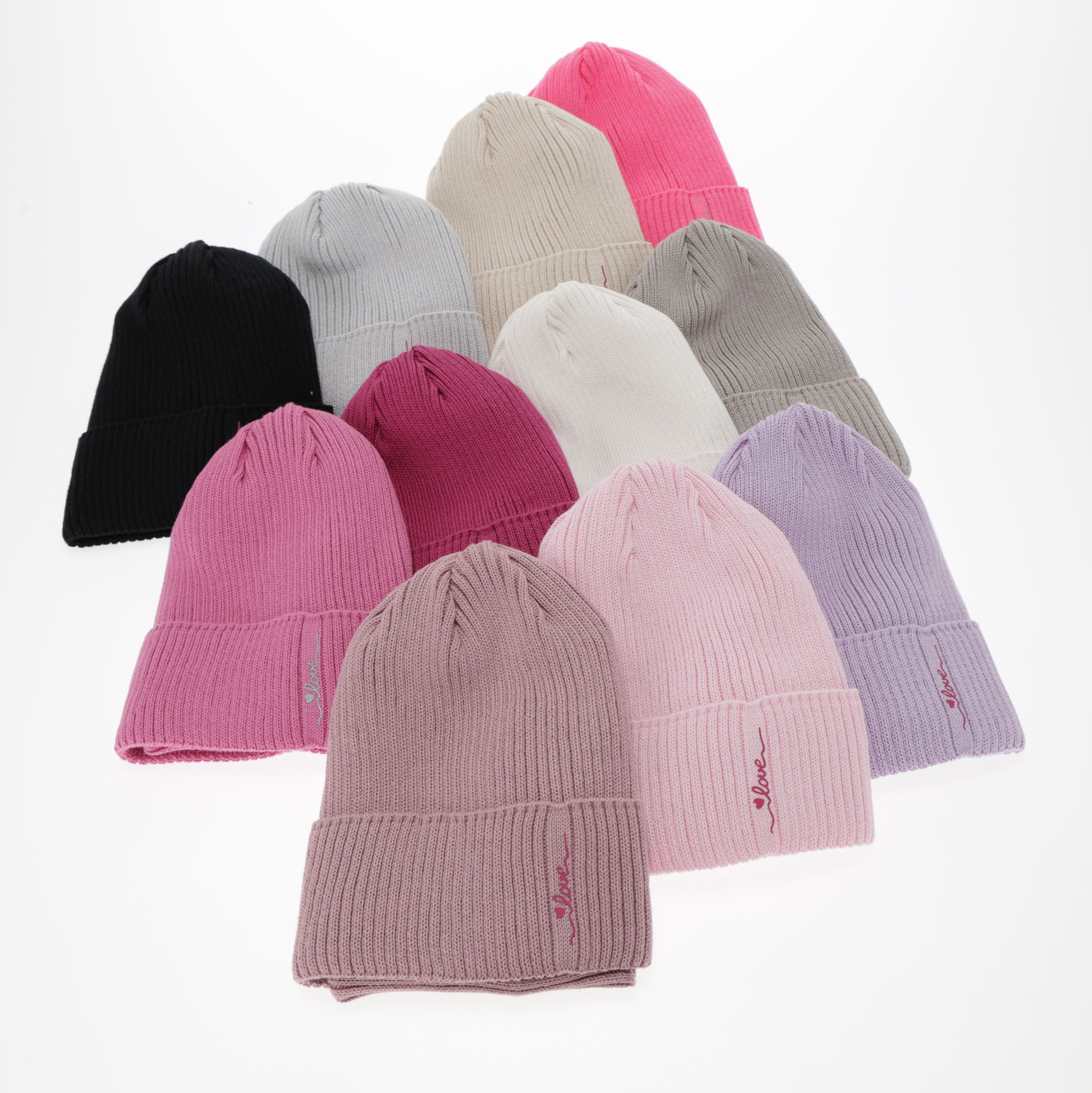 Meisjes herfst/lente set: muts en buissjaal, met katoen, zwart, Elvara