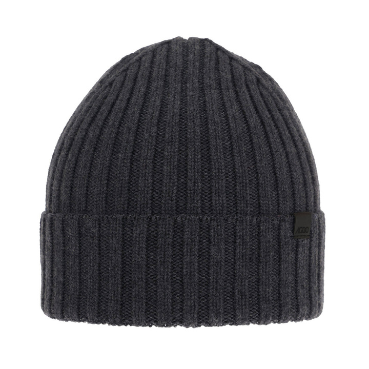 Bonnet d'hiver homme, gris, 100% Laine Mérinos Extrafine, Nathan