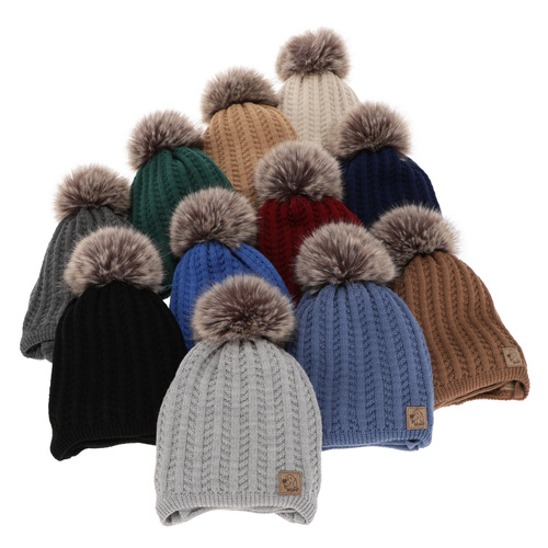 Ensemble d'hiver garçon: bonnet et snood, bleu, avec pompon, Endo