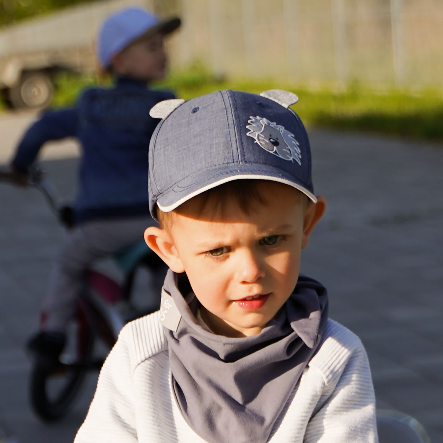 Jongens baseballpet, grijs, katoen, Felix