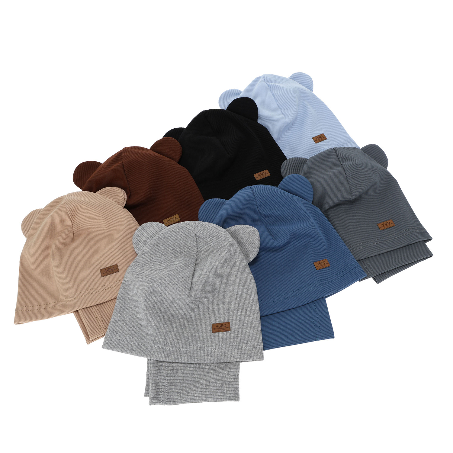 Ensemble automne/printemps garçon: bonnet et snood, brun, Gregory