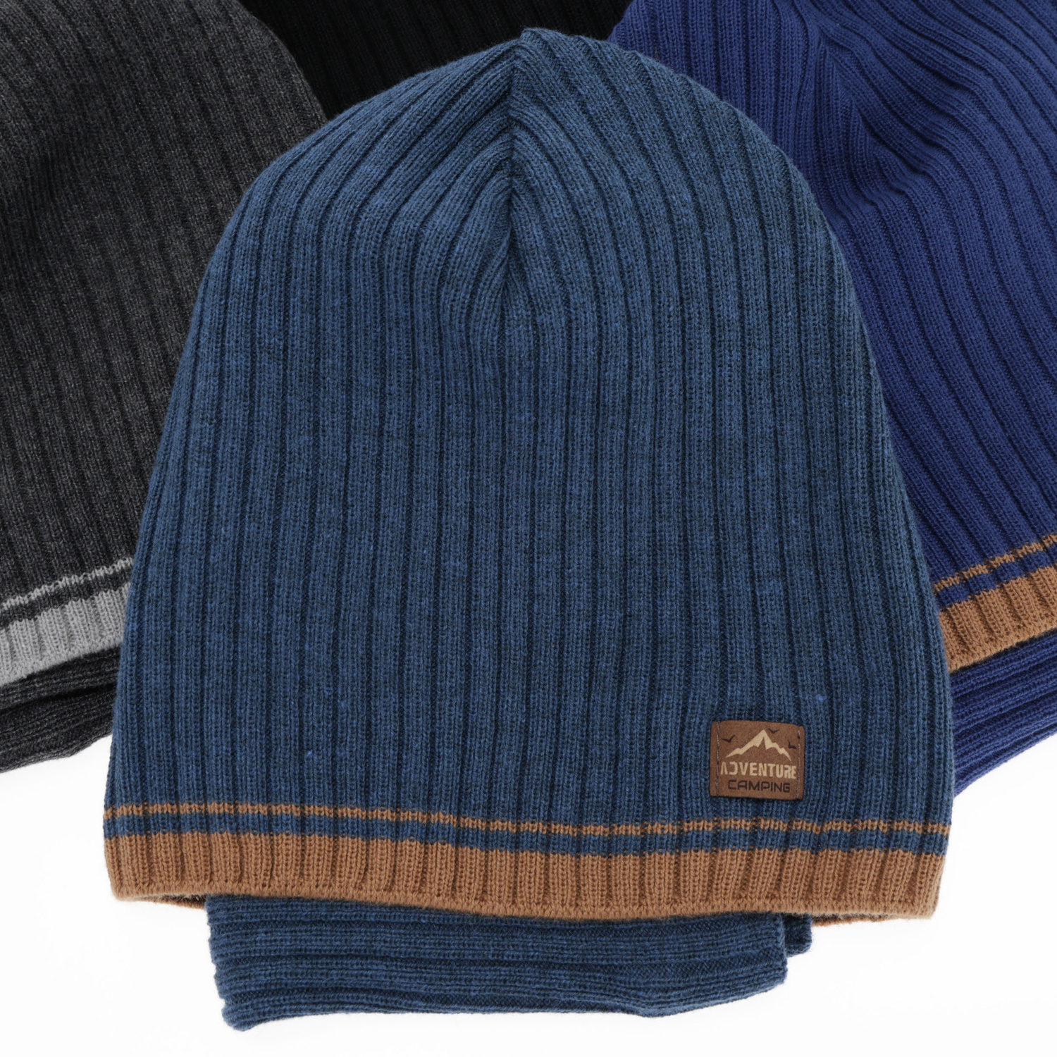 Jongens herfst/lente set (muts en buissjaal), zwart, met katoen, Eirik