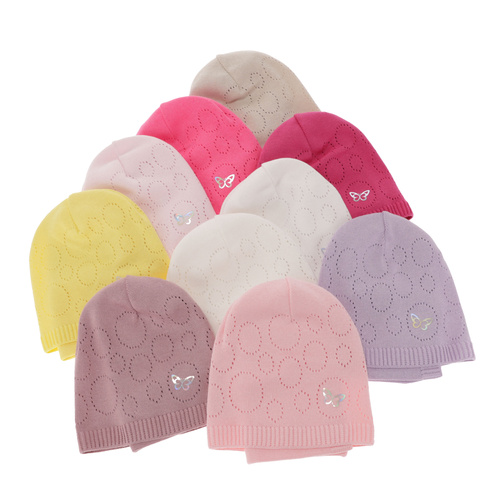 Ensemble automne/printemps fille: bonnet et snood, met katoen, rose, Amarilla