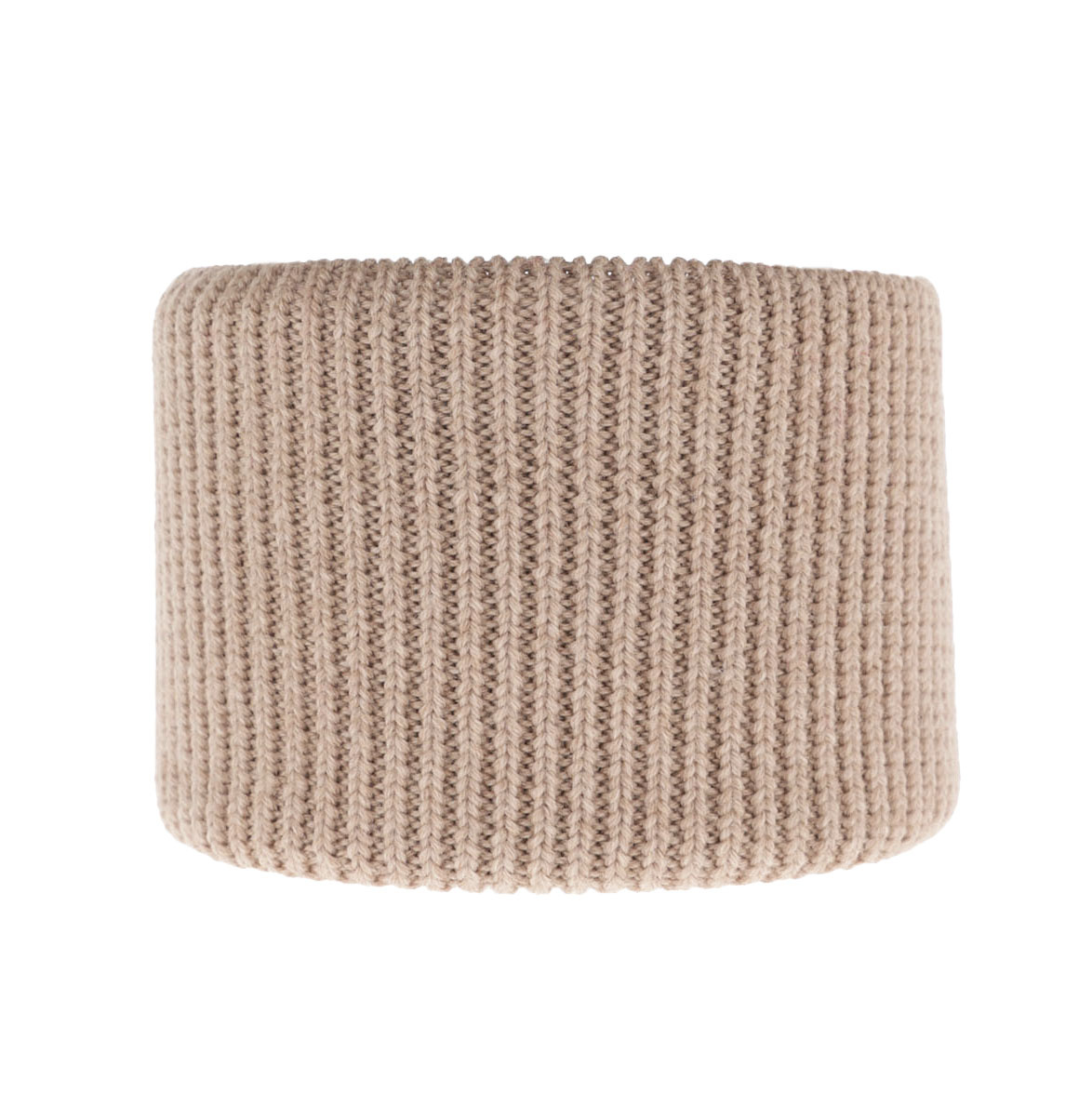 Snood d'hiver enfant, beige foncé, avec laine mérinos, Vanilla