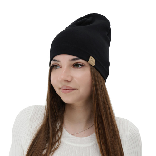 Bonnet automne/printemps femme, crème, en coton, Brema