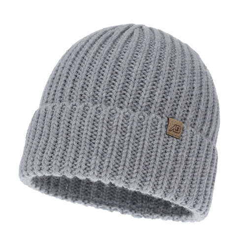 Bonnet d'hiver homme, gris clair, avec laine mérinos, Berno