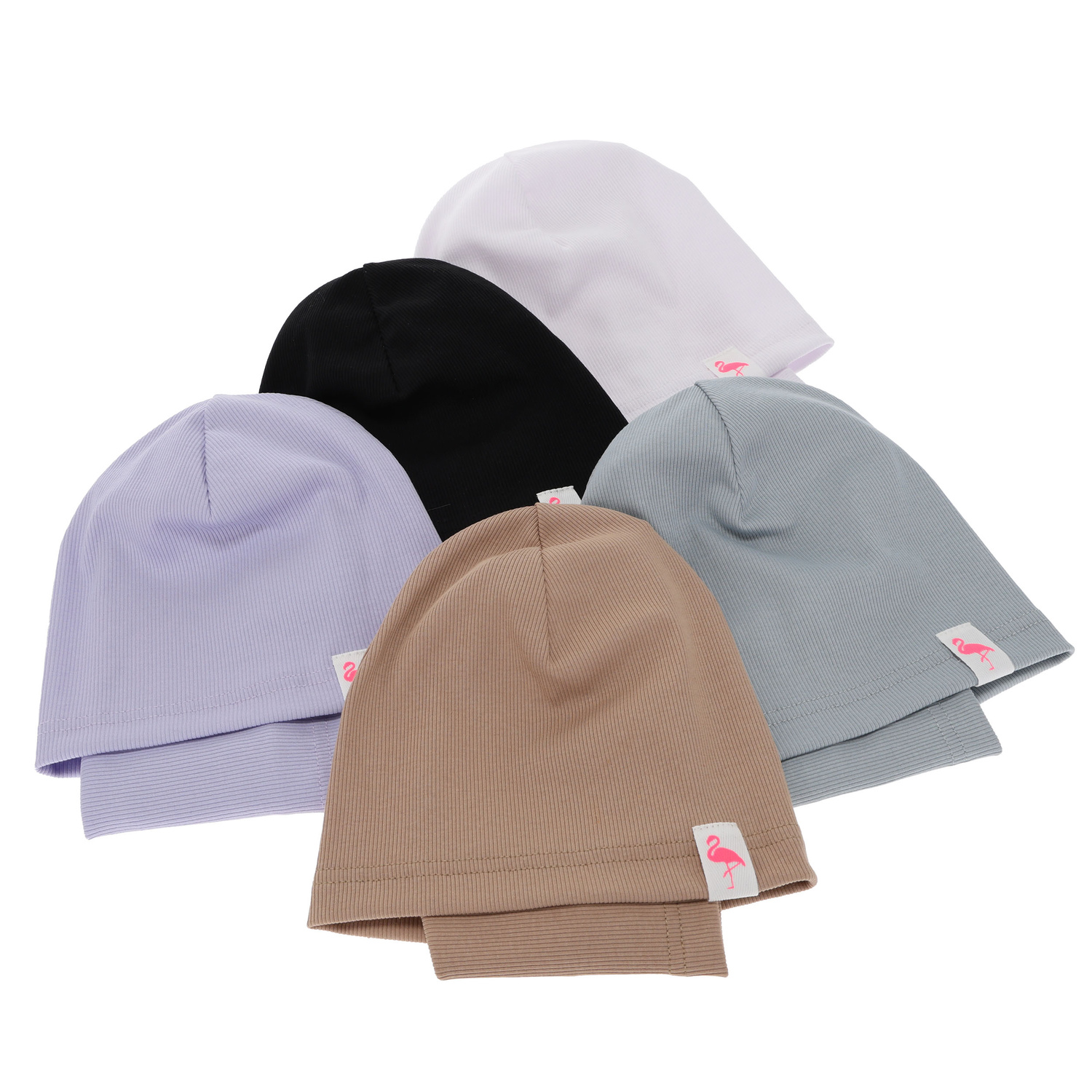 Ensemble automne/printemps fille: bonnet et snood, en coton, rose, Rumilla