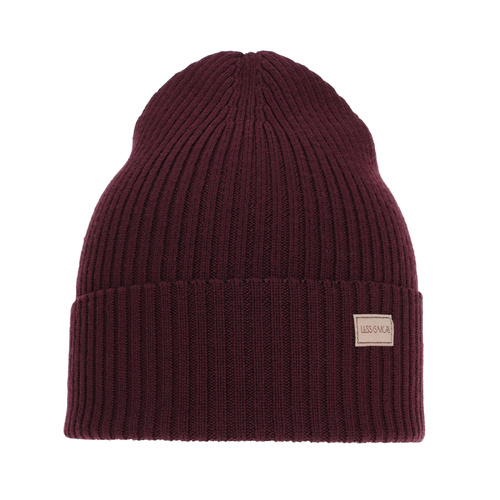 Dames wintermuts, lente, bordeaux, 100% Merino Wol, Sophie