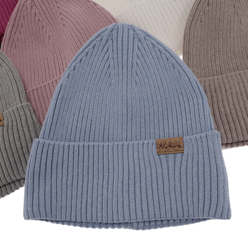 Bonnet d'hiver, printemps femme, , met katoen, bleu, Messina