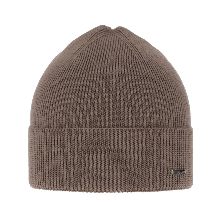 Bonnet automne/printemps homme, marron clair, avec laine mérinos, Memfis