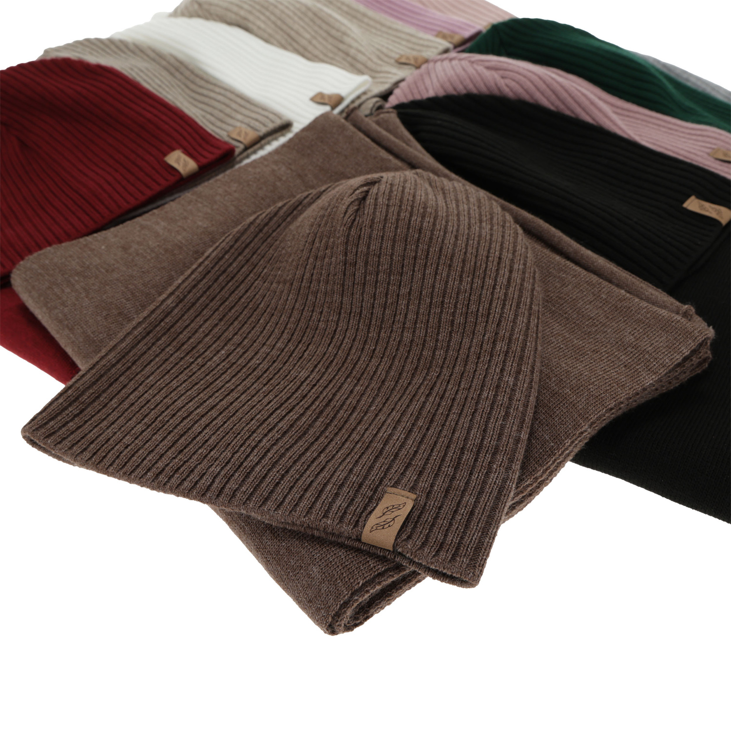 Dames winter set (muts en sjaal), bruin, Fena