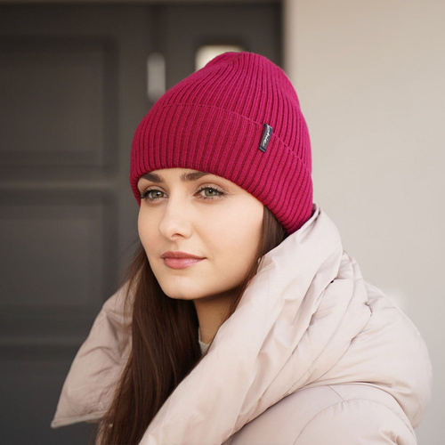 Dames wintermuts, donkergrijs, 100% Merino Wol, Megan